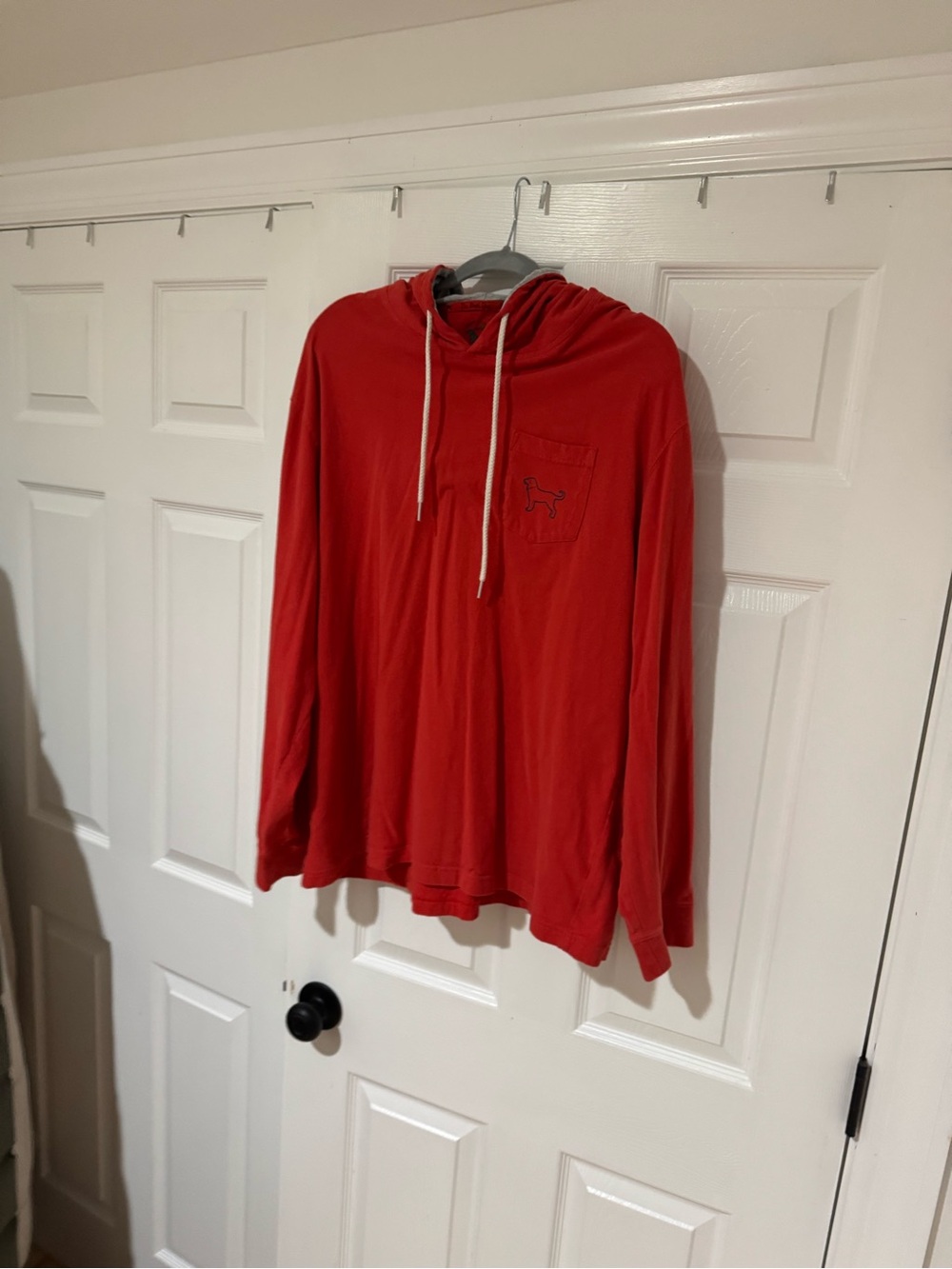 The Black Dog Red Hoodie with White Drawstrings - Picture 7 of 14